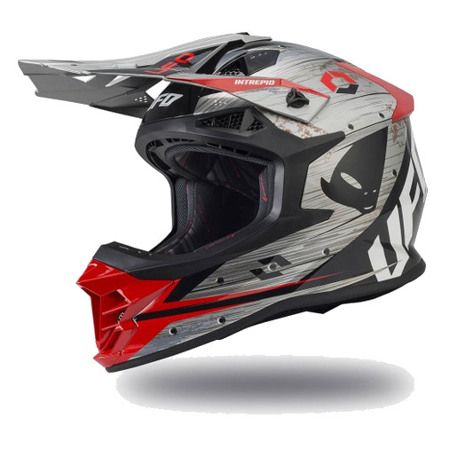 Kiiver MX/Enduro UFO Plast INTREPID HE132, hall/punane