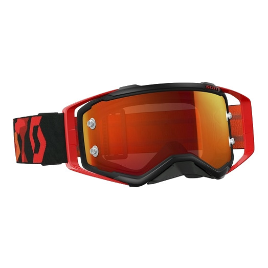 Black/fluo red/orange chrome works