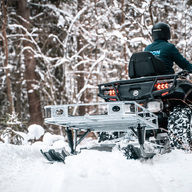 Ski sled: (platform trailer on skis)