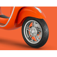 Roller Vespa Primavera 125, Arancio Impulsivo