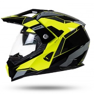 Kiiver MX/Enduro UFO Plast ARIES CROSSOVER HE162, must/kollane