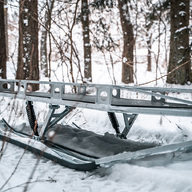 Ski sled: (platform trailer on skis)