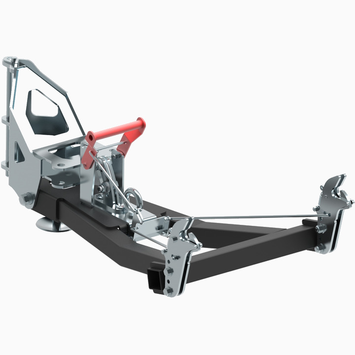 Front mount quick attach push tube: V-Plow G2 1500