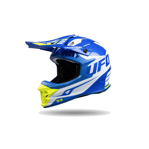 Kiiver MX/Enduro UFO Plast INTREPID TG HE157, sinine/valge/kollane