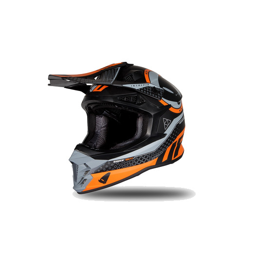 Kiiver MX/Enduro UFO Plast INTREPID TG HE176, must/oranž