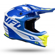 Kiiver MX/Enduro UFO Plast INTREPID TG HE157, sinine/valge/kollane