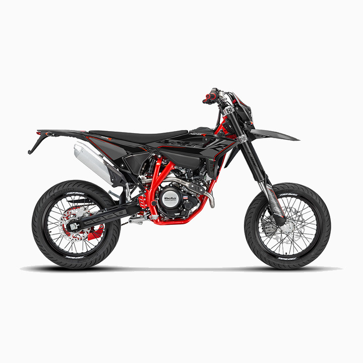 Beta RR 125 R Motard 4T, must/punane