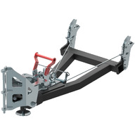 Front mount quick attach push tube: V-Plow G2 1500