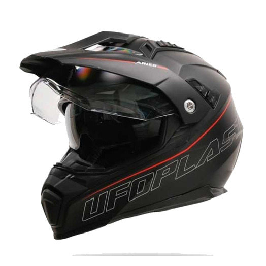 Kiiver MX/Enduro UFO Plast ARIES XL, must/punane