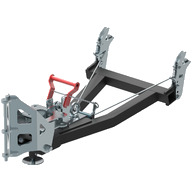 Front mount quick attach push tube: V-Plow G2 1500