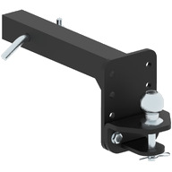 Adjustable rear hitch ball & extender (2