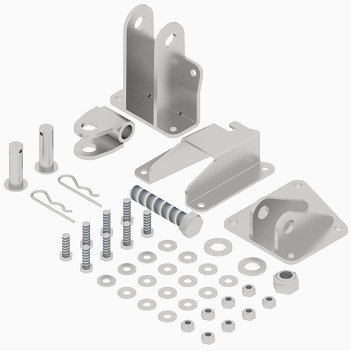 Turning hardware kit: for electric or hydraulic cylinders: 71.3100 / 70.1000 / 70.500