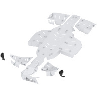 Alumiiniumist põhjakaitsme täiskomplekt: Polaris Sportsman: XP 1000 S