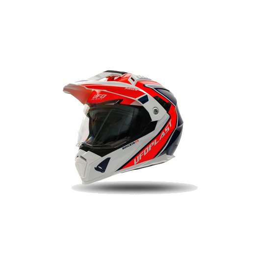 Kiiver MX/Enduro UFO Plast ARIES, punane/sinine