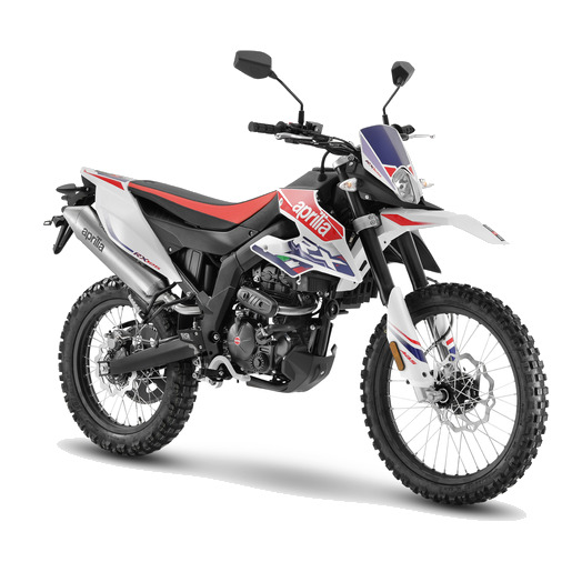 Mootorratas Aprilia RX 125 EURO 5, rally tribute