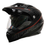 Kiiver MX/Enduro UFO Plast ARIES XL, must/punane