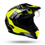 Kiiver MX/Enduro UFO Plast ARIES CROSSOVER HE162, must/kollane