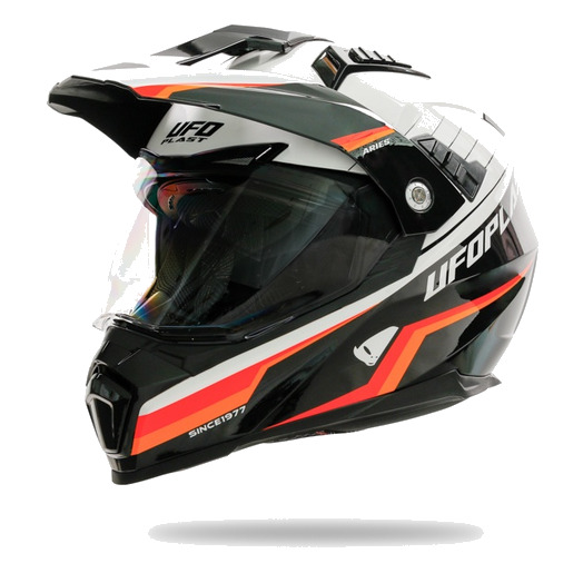 Kiiver MX/Enduro UFO Plast ARIES, must/valge