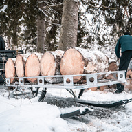 Ski sled: (platform trailer on skis)