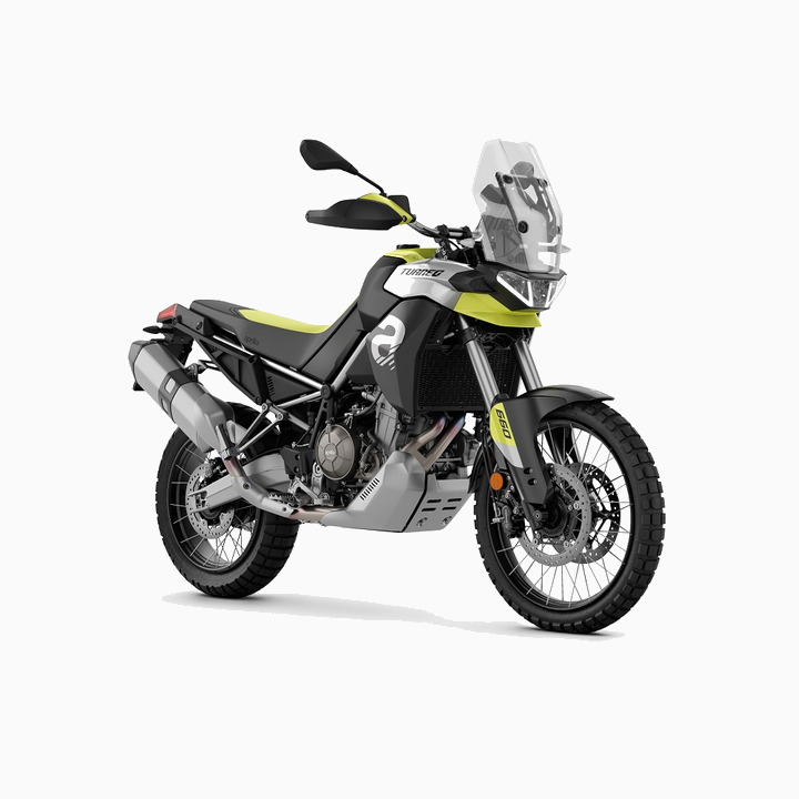 Demo mootorratas Aprilia Tuareg 660 E5 Acid Gold