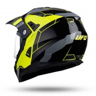 Kiiver MX/Enduro UFO Plast ARIES CROSSOVER HE162, must/kollane