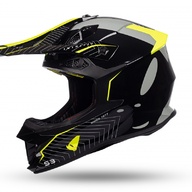 Kiiver MX/Enduro UFO Plast INTREPID TG HE155, must/kollane L