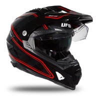 Kiiver MX/Enduro UFO Plast ARIES CROSSOVER HE182, must/punane