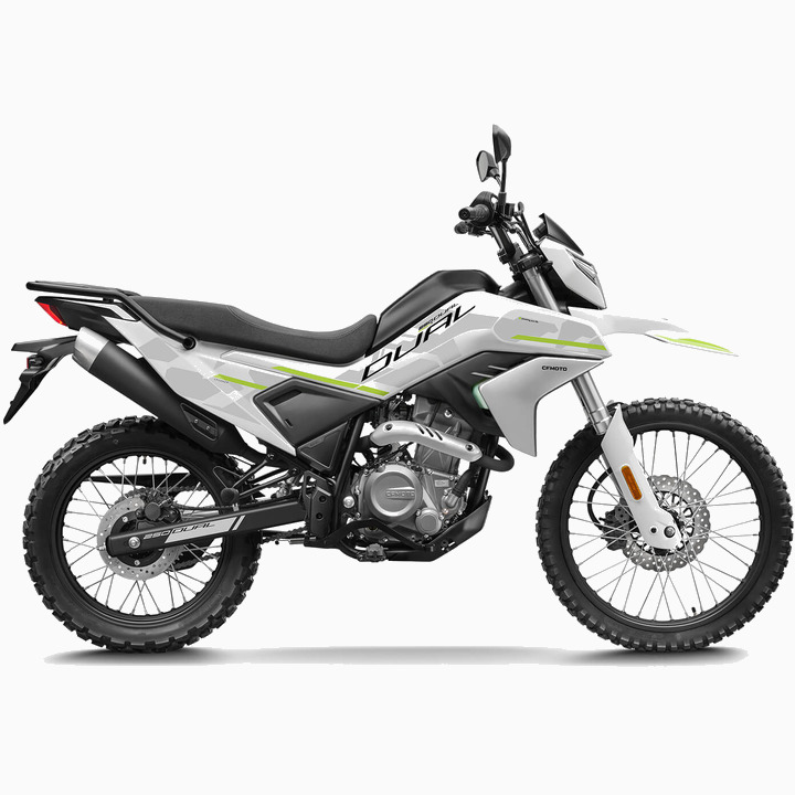 Mootorratas CFMOTO 250 DUAL, polaarvalge
