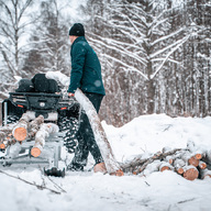 Timber sled: (timber trailer on skis)