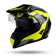 Kiiver MX/Enduro UFO Plast ARIES CROSSOVER HE162, must/kollane