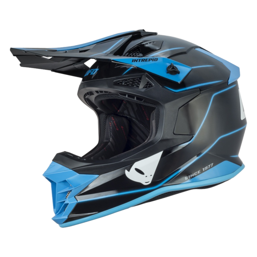 Kiiver MX/Enduro UFO Plast INTREPID HE144, must/sinine