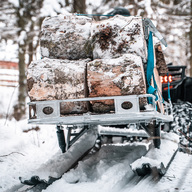 Ski sled: (platform trailer on skis)