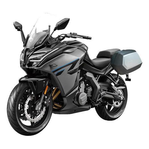 Mootorratas CFMOTO 650GT koos küljekohvritega, must